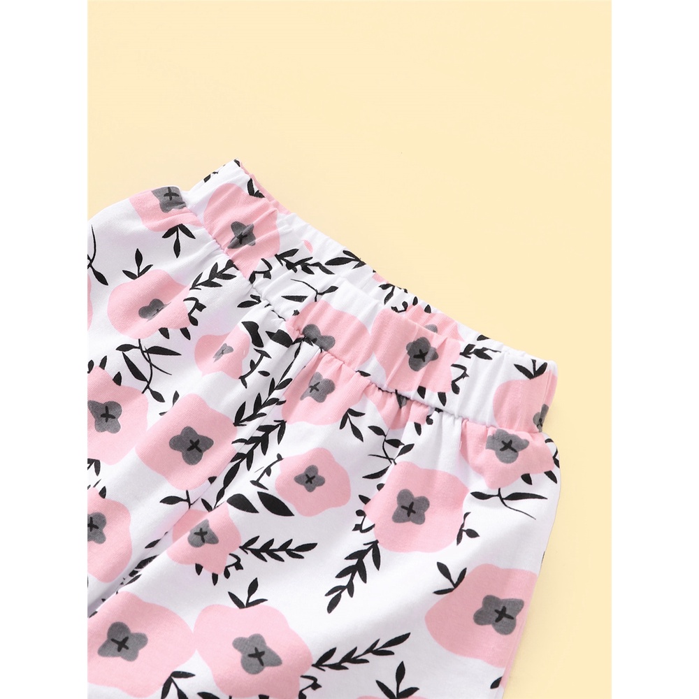 Set đồ mùa hè 2 món MIKRDOO gồm áo ba lỗ in họa tiết hoa + quần ngắn đáng yêu cho bé gái 1-6 tuổi