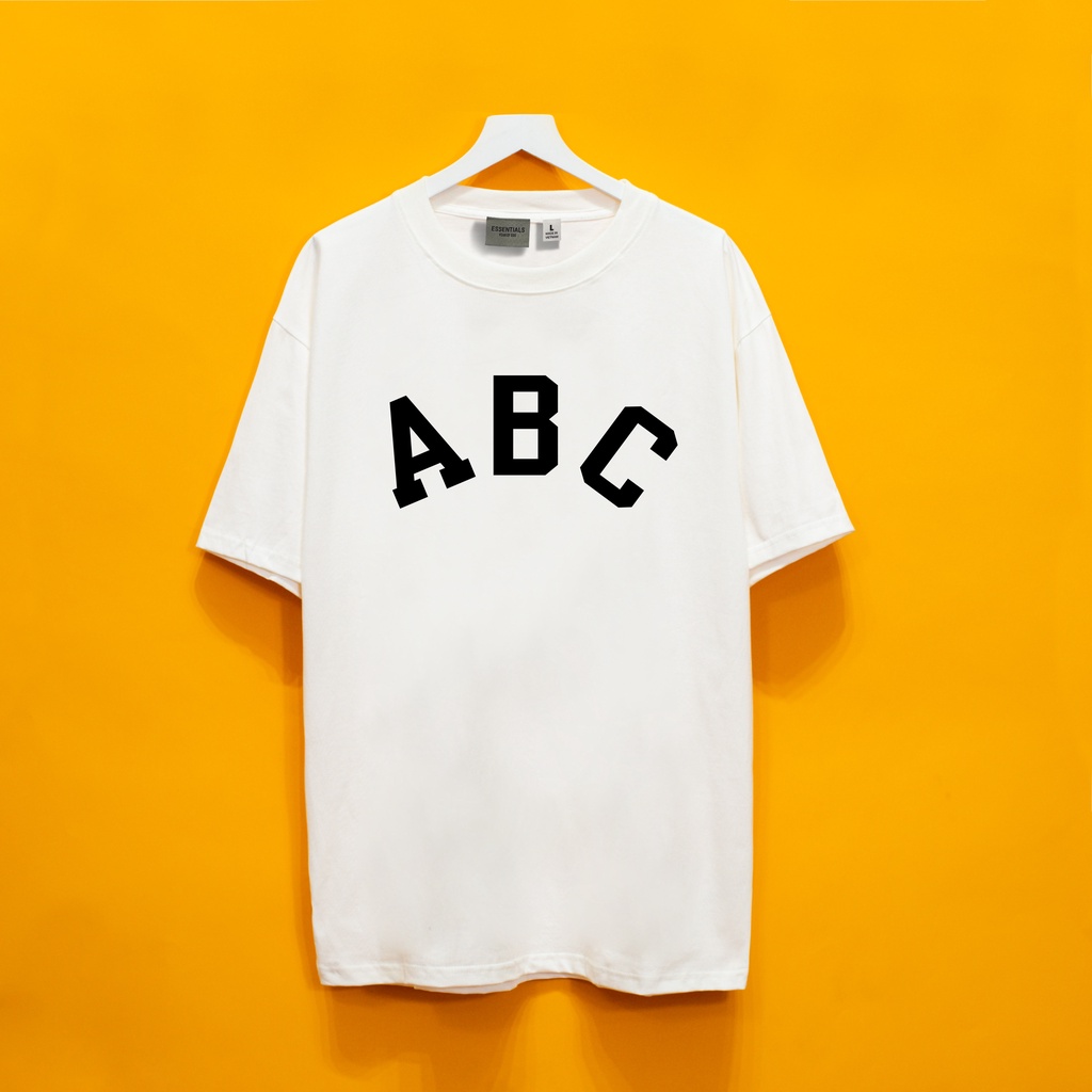 Áo thun ABC Hogoto shop , Áo thun unisex nam nữ form rộng oversize chất liệu 100% Cotton