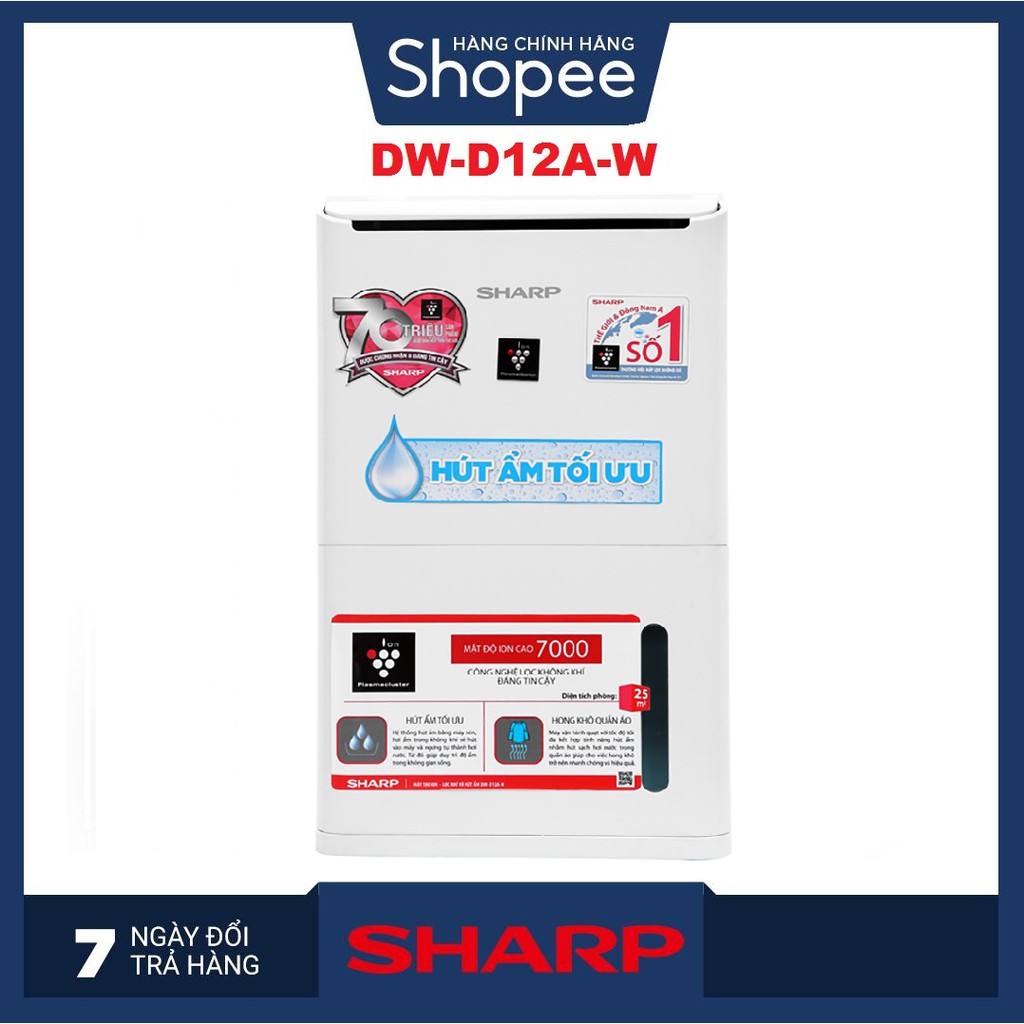 Máy lọc không khí hút ẩm SHARP DW-D12A-W