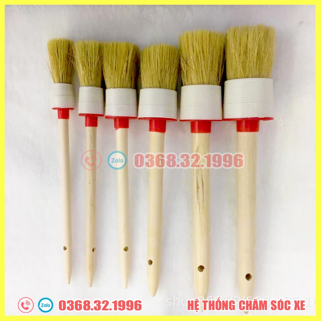 Bộ Chổi Cọ Đa Năng Ô Tô, Xe Máy - Chổi Vệ Sinh Nội Thất, Ngoại Thất, Khoang Máy Đa Năng 6 Chi Tíết Cao Cấp