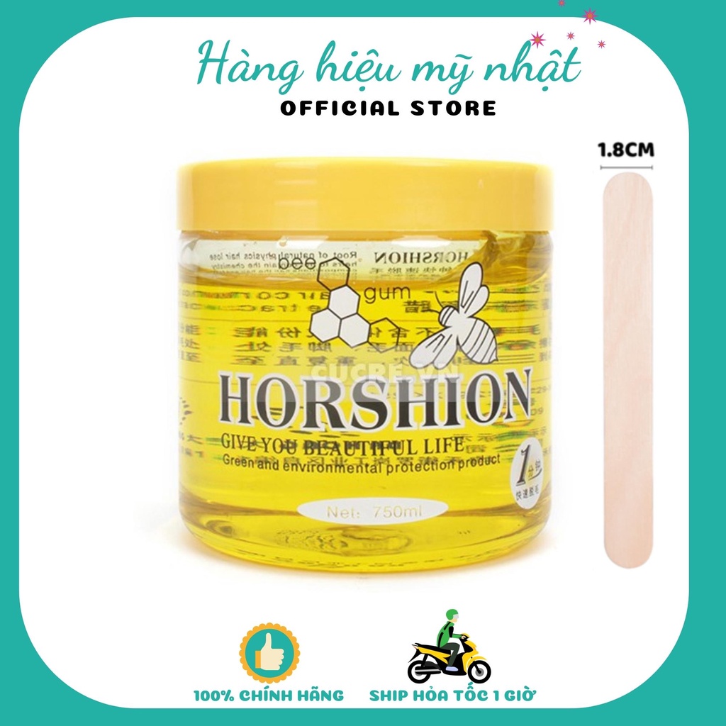 SÁP WAX LÔNG LẠNH MẬT ONG HORSHION 750ml [ Tặng kèm que gỗ phết gel ]