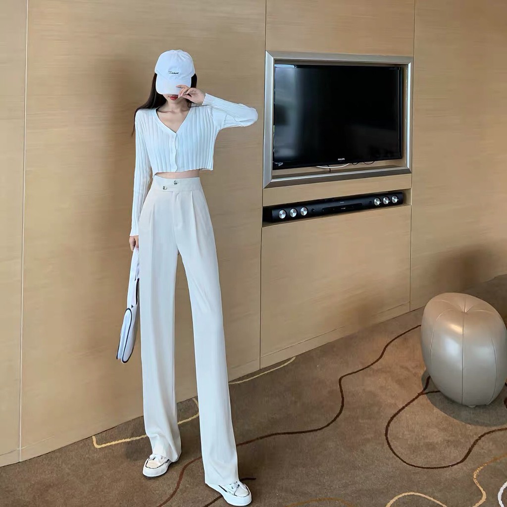 QUẦN CULOTTES ỐNG RỘNG [Free Ship] quần suông vải tuyết mưa cao cấp, quần tây ống rộng mẫu mới thiết kế khóa trước | BigBuy360 - bigbuy360.vn