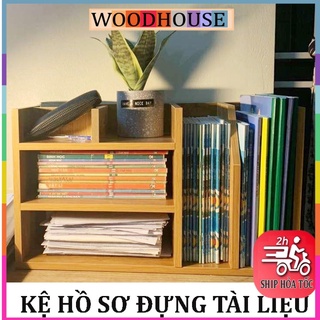 Kệ Sách Để Bàn Gỗ lắp ghép đa năng để sách vở, tài liệu hồ sơ văn phòng - Kệ hồ sơ gỗ văn phòng Goodwood