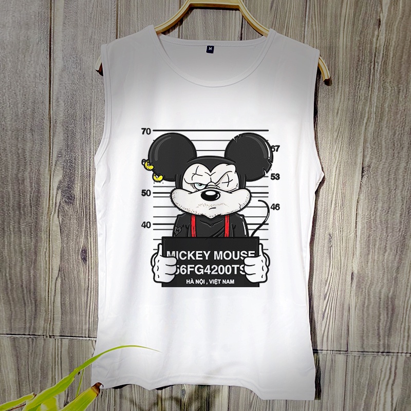 Áo thun unisex in hình mickey ảnh shop chụp