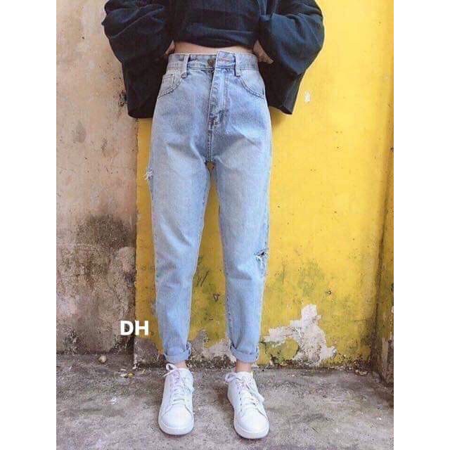 [ Mã FAMAYWA giảm 10K đơn 50K] Quần baggy bò rách hông DHO0203 | BigBuy360 - bigbuy360.vn