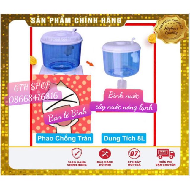 Bình nước Úp Cây Nước Nóng Lạnh - Phao Chống Tràn, Có đầu lấy nước trực tiếp từ máy lọc nước Thế hệ mới GTH SHOPSHOP A1