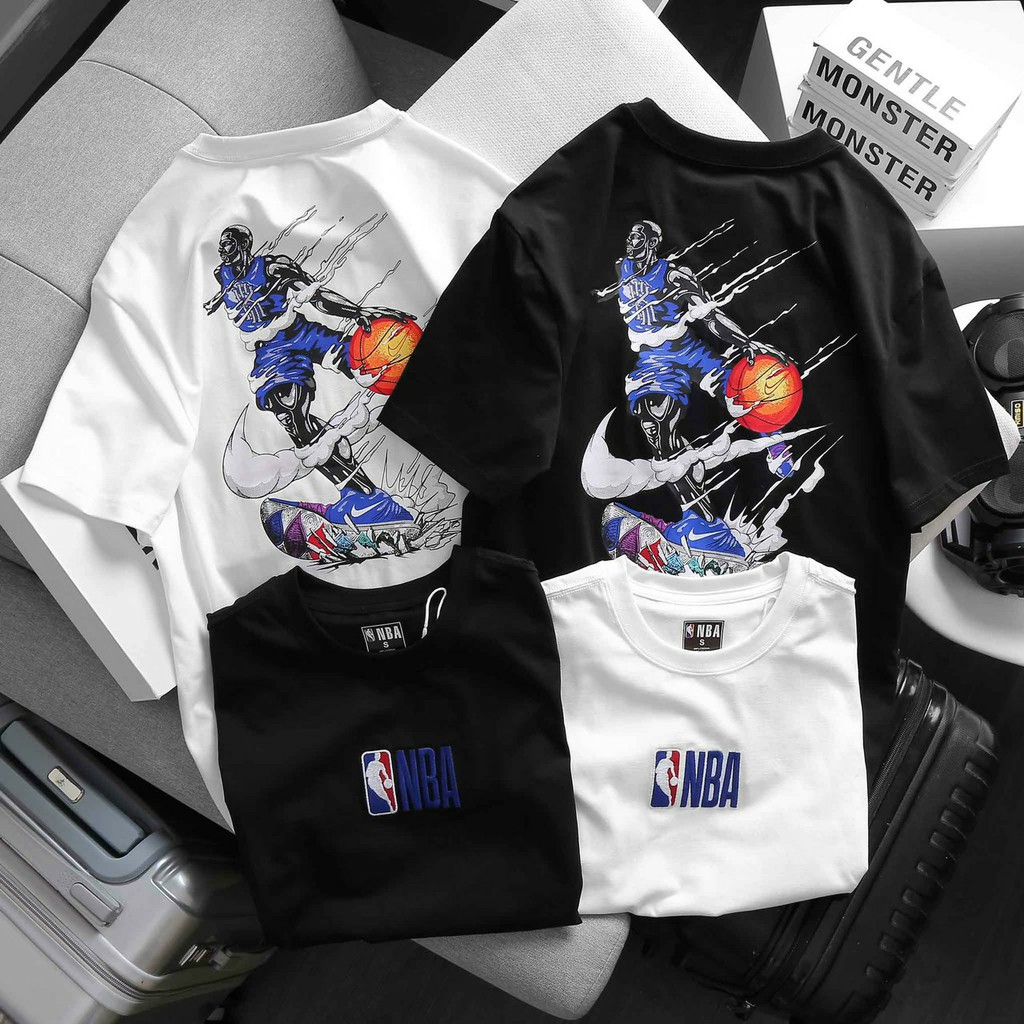 Áo Thun Cổ Tròn NBA Cotton 4 Chiều Cao Cấp