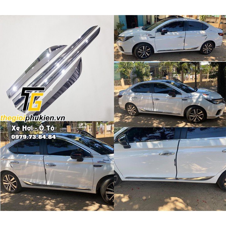 Ốp nẹp sườn, nẹp hông xe Honda City 2021- hàng cao cấp