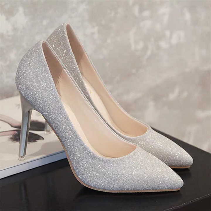 FREE SHIP Giày cao gót mũi nhọn ánh kim siêu đẹp | BigBuy360 - bigbuy360.vn