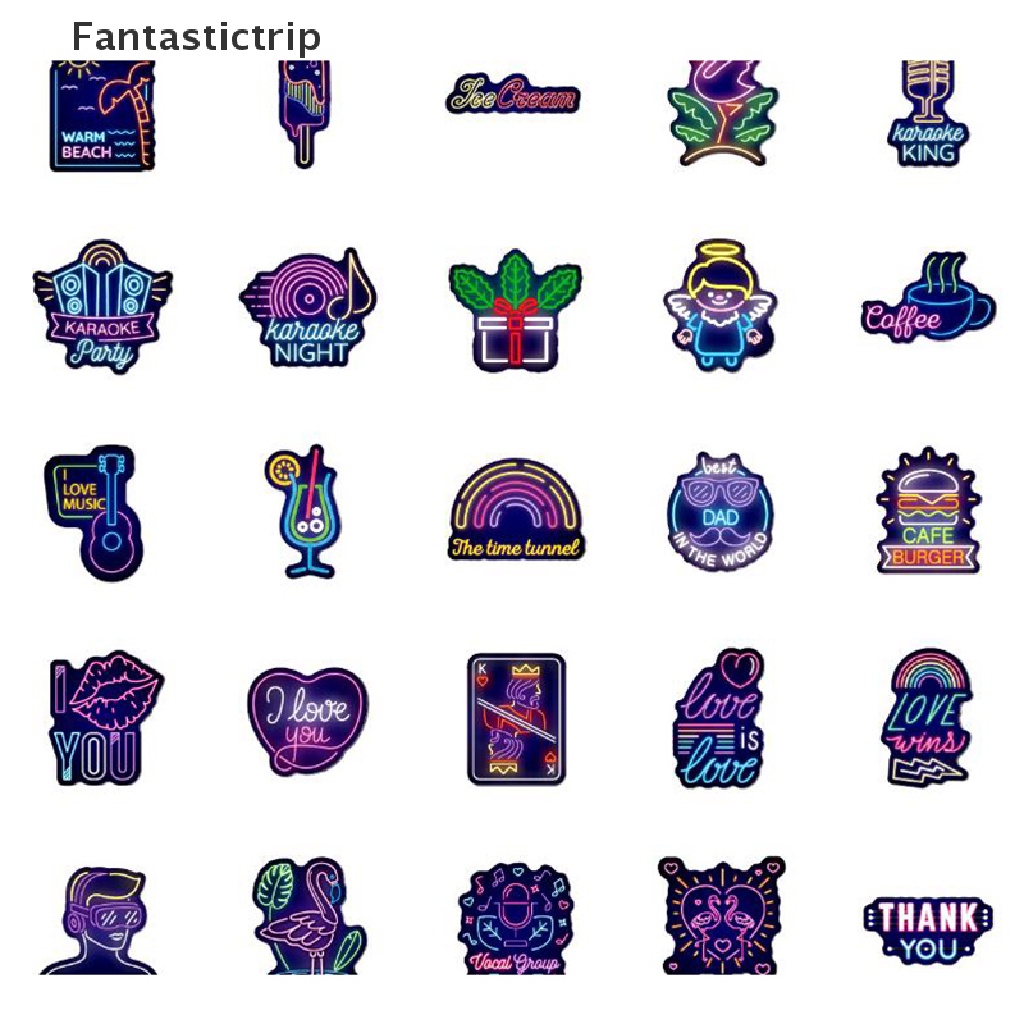 Bộ 50 Miếng Dán Chống Thấm Nước Trang Trí Đàn guitar / Trượt Tuyết