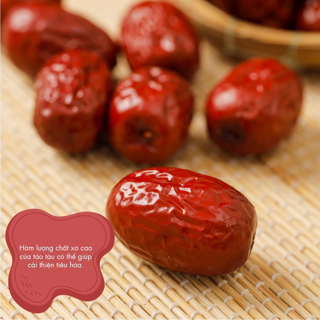 ( Mẫu thử 15g) Táo đỏ Tân Cương không đường quả to loại 1, Trái cây sấy dẻo nguyên vị/ Ăn vặt dinh dưỡng