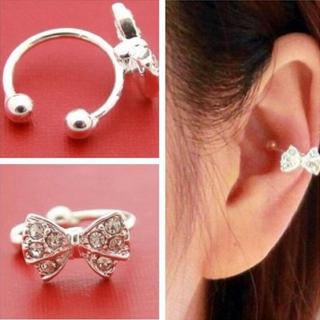 Khuyên Vành Tai Hình Nơ Đính Đá Xinh Xắn Dành Cho Nữ