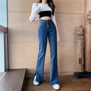 Quần jean lưng cao ống loe form ôm kiểu dáng hợp thời trang