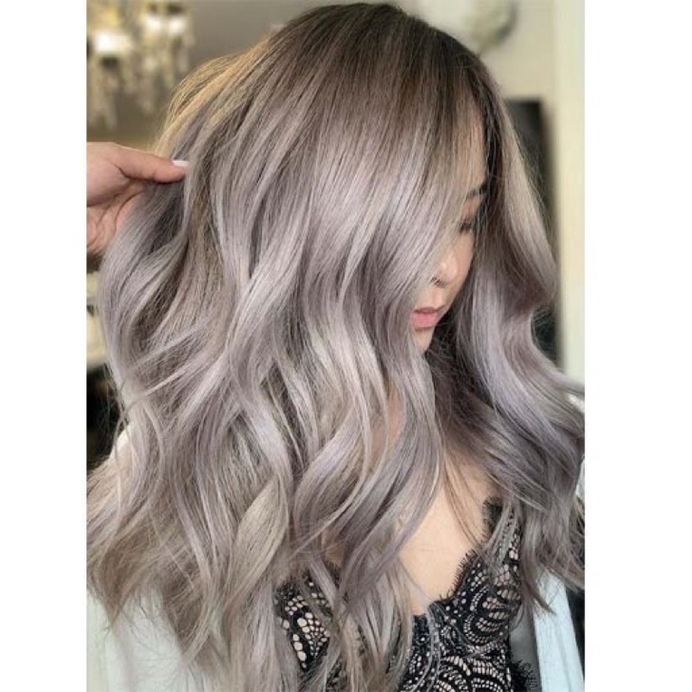 Kem Nhuộm Tóc Màu Vàng Khói Light Blonde Ash 8.11 Kèm Trợ Nhuộm