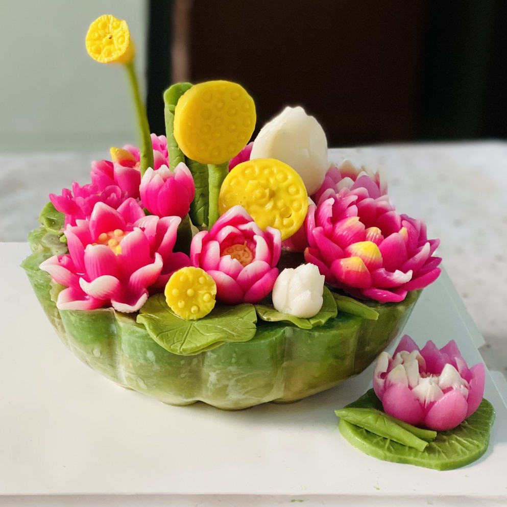 Khuôn silicon Váy Búp Bê, Tô, Chậu Hoa đổ bánh rau câu 3D, 4D