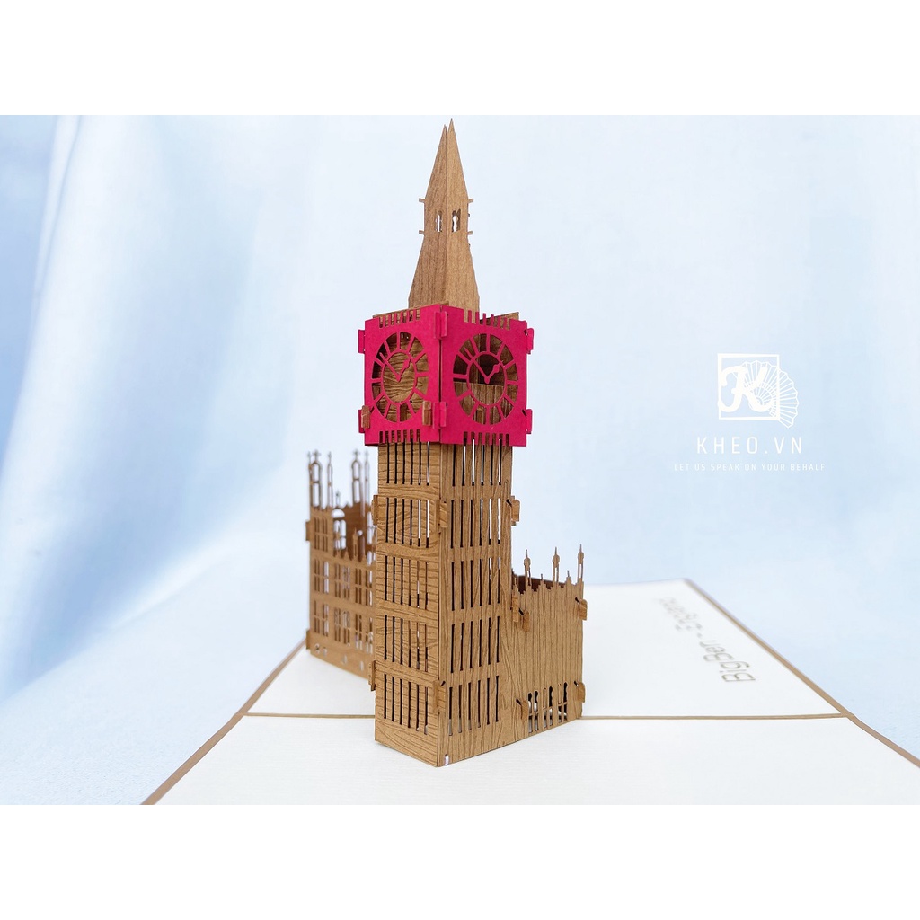 THIỆP 3D THÁP BIG BEN