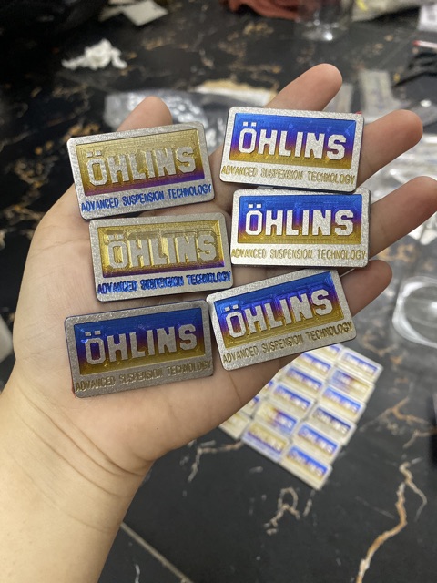 [Giá Hủy Diệt] Logo TiTan chữ Ohlins dán nhiều vị trí xe Cao Cấp