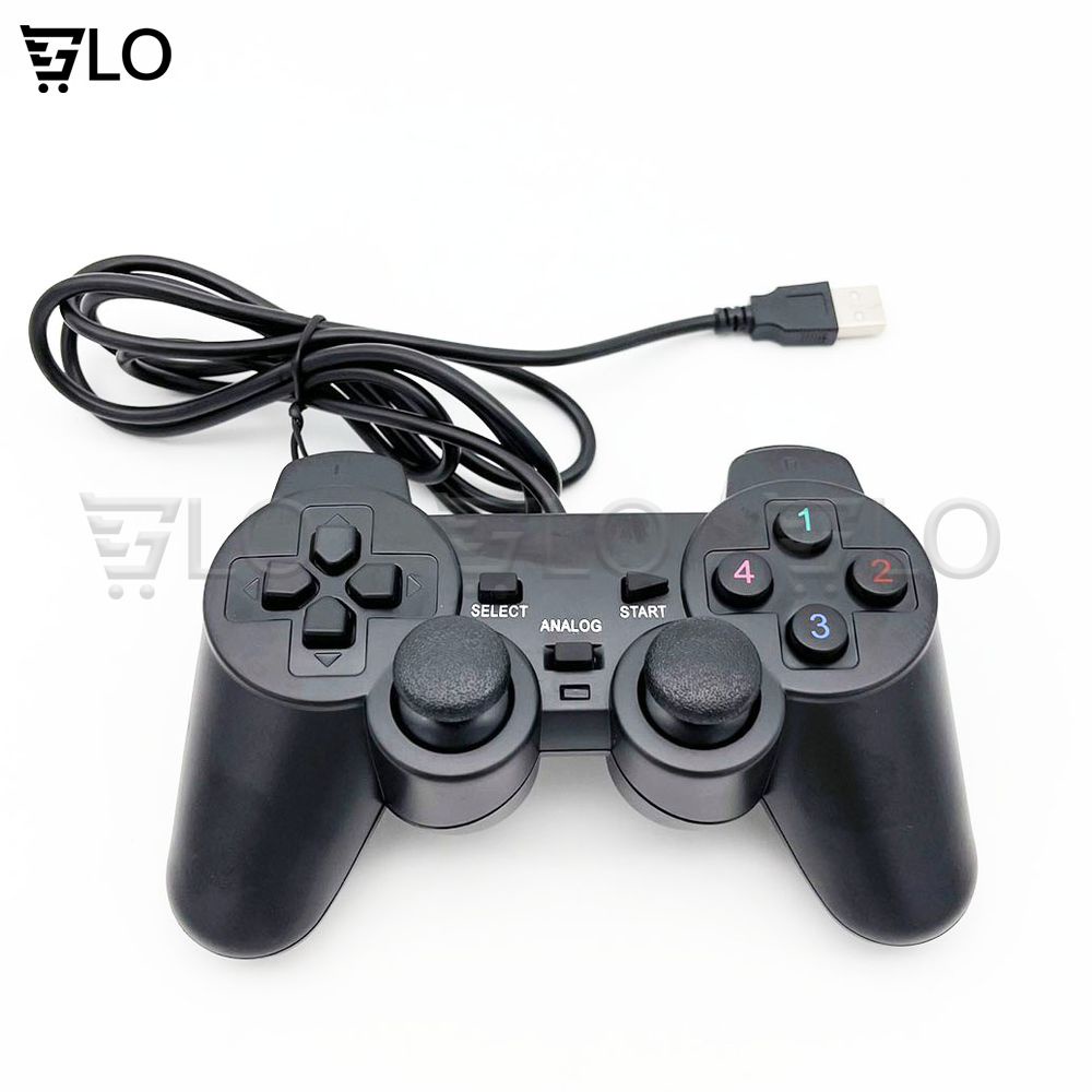 Tay Cầm Chơi Game Đơn Có Rung Cổng USB - Gamepad Cho PC Laptop Chơi FO4, Genshin Impact