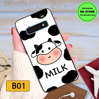 Samsung Galaxy S10 - S10 PLUS - S10E - S10 5G - Ốp lưng điện thoại Samsung in hình bò sữa, chất liệu in UV siêu bền,đẹp.