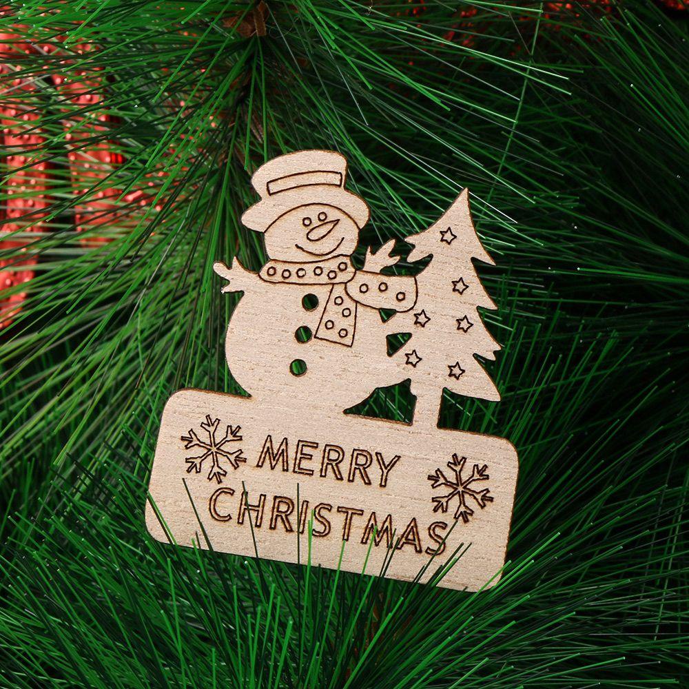 MAG Bộ 15 Miếng Gỗ Hình Bông Tuyết Trang Trí Giáng Sinh