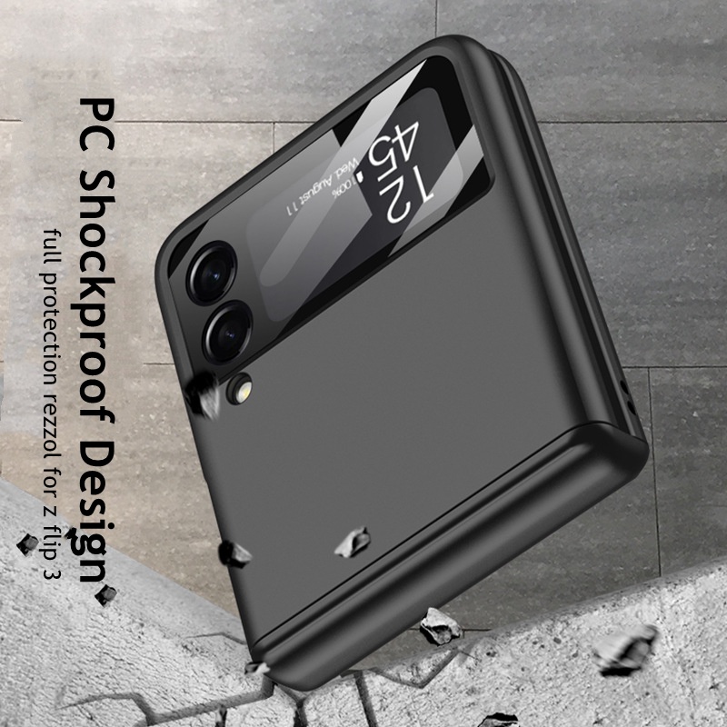 Ốp Điện Thoại Mặt Kính Siêu Mỏng Chống Sốc Mặt Nhám Từ Tính Cho Samsung Galaxy Z Flip 4
