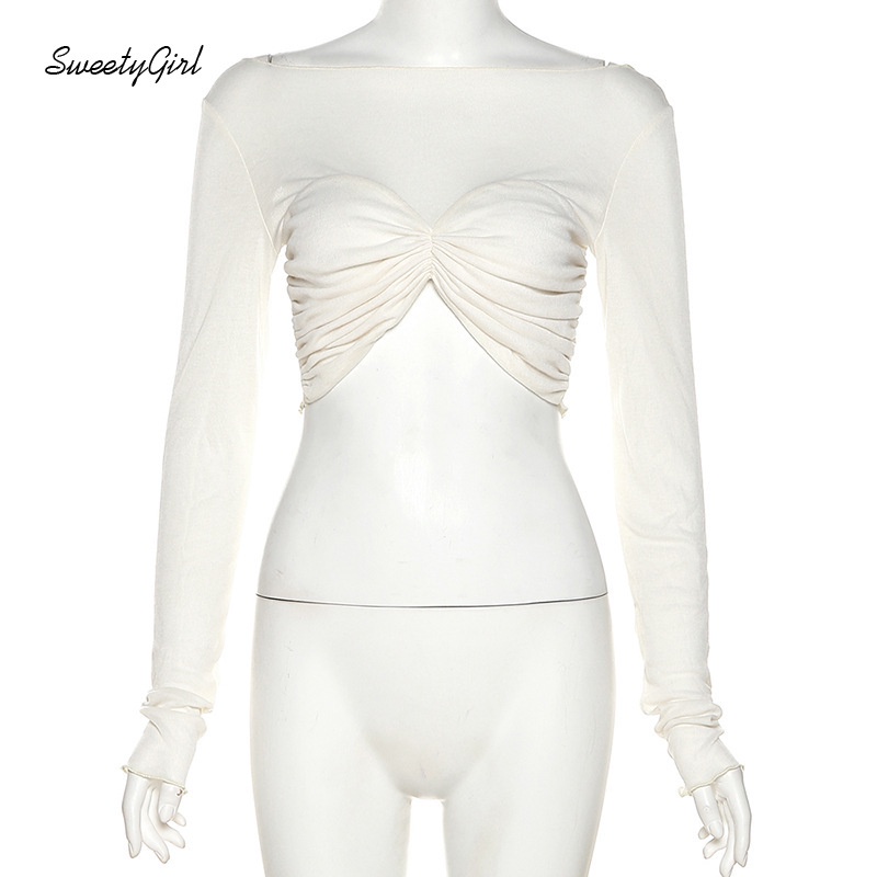 Áo Thun Dài Tay Cổ Tròn Màu Trơn Thời Trang 2022 Cho Nữ