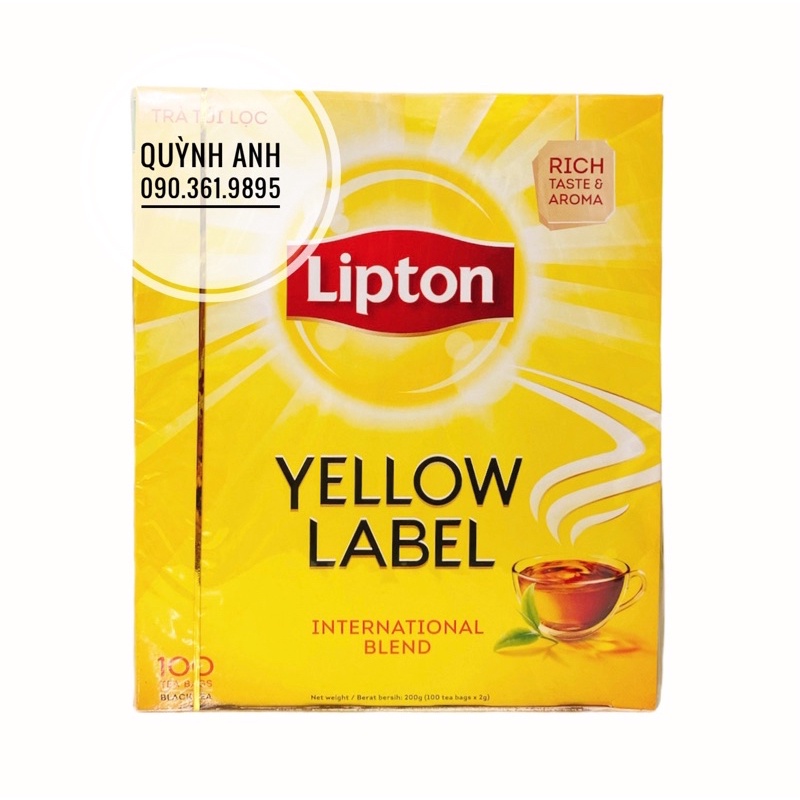 Trà Lipton Yellow Label 100 túi lọc (hàng Indo/ Việt Nam)