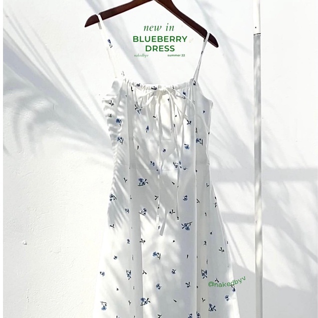 Váy 2 dây rút ngực Naked By V -  Blueberry Dress