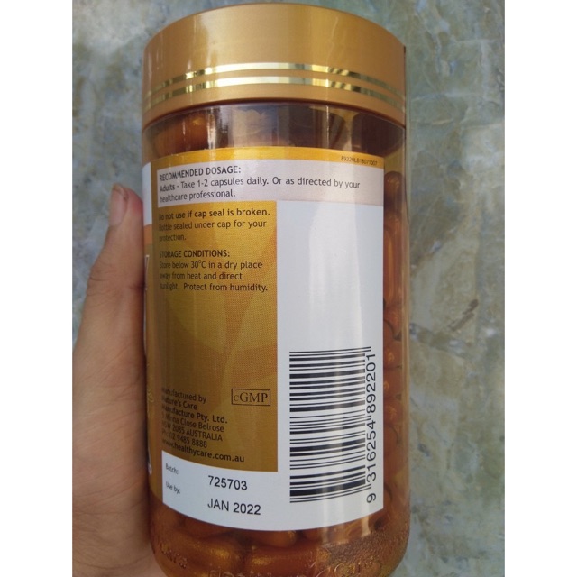 Sữa ong chúa Healthy Care Royal Jelly 1000 365 viên