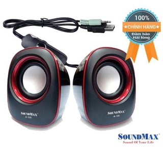 Loa vi tính soundmax a130 2.0 6w - hàng chính hãng