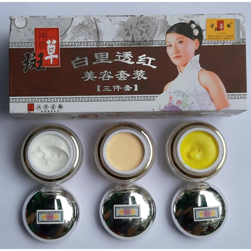 Combo 03 hộp kem trắng da, tẩy vết đốm,