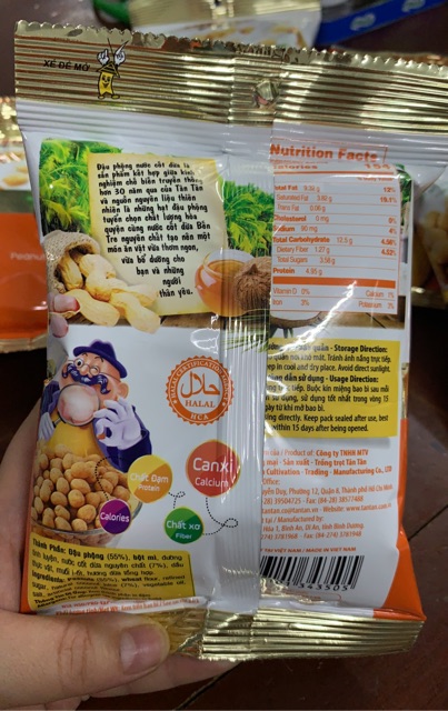 Đậu Phộng Tân Tân Nước Cốt Dừa Gói 60g