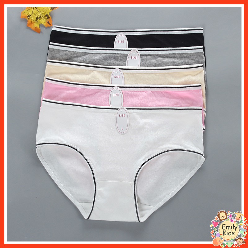 Quần Lót Cotton Phối Ren Màu Sắc Trơn Thoáng Khí Cho Bé Gái B221