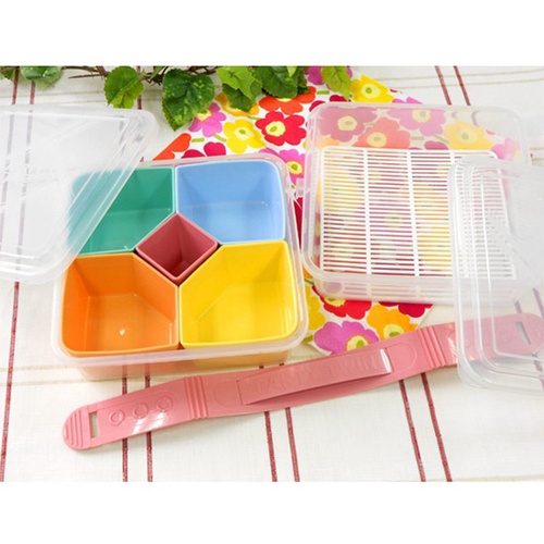 [Hỏa Tốc HN] Hộp thực phẩm hai tầng chia ngăn 2 lít Inomata Nội Địa Nhật Bản