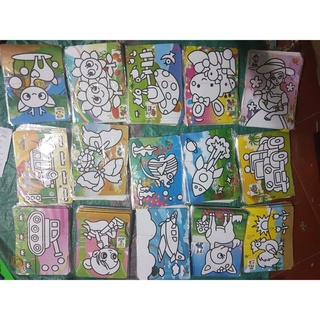 100 tranh cát a5 (21,5x15,5cm kèm cát từng tranh)