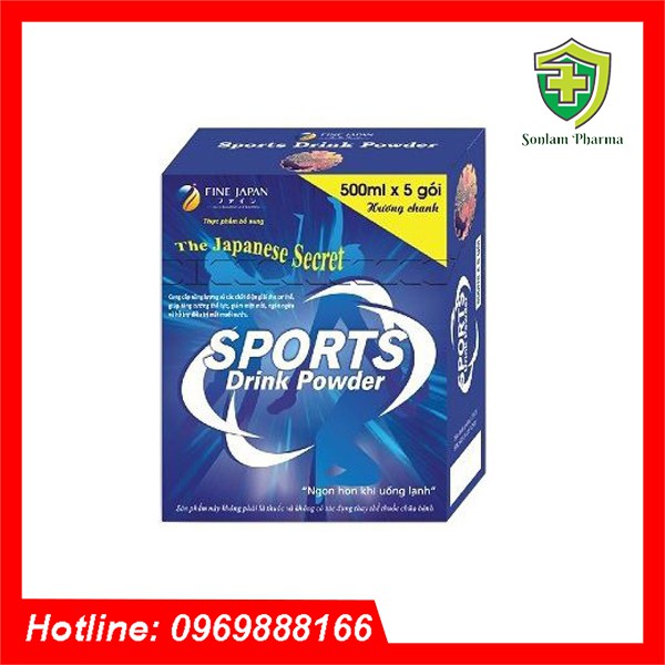 Nước Uống Bổ Sung Chất Điện Giải Fine Sports Drink Powder - Hộp 5 Gói Vị Chanh Leo