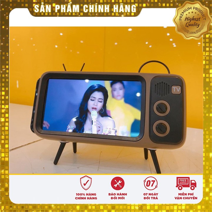 Loa bluetooth TV cổ điển, tương thích với tất cả các dòng điện thoại, có Jack 3.5 kết nối, làm giá đỡ điện thoại