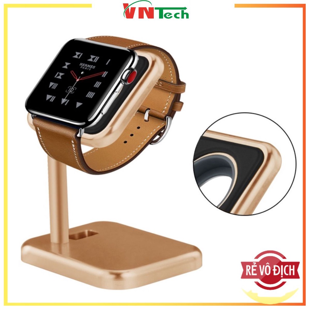 Đế kê sạc đồng hồ Apple Watch dạng treo bằng hợp kim nhôm chắc chắn, tiện dụng.