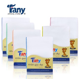 Khăn gạc đại Fany® 46.5x37.5 cm 100% cotton 10 khăn/ bịch lớn mềm mại thấm hút tốt 6 màu sắc