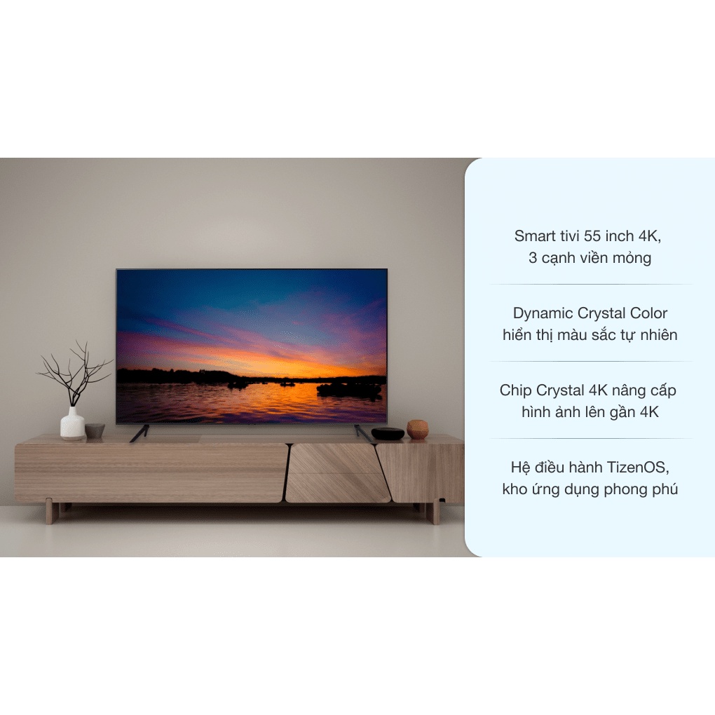 Smart Tivi Samsung 4K Crystal UHD 43 inch UA43AU7200 | BigBuy360 - bigbuy360.vn
