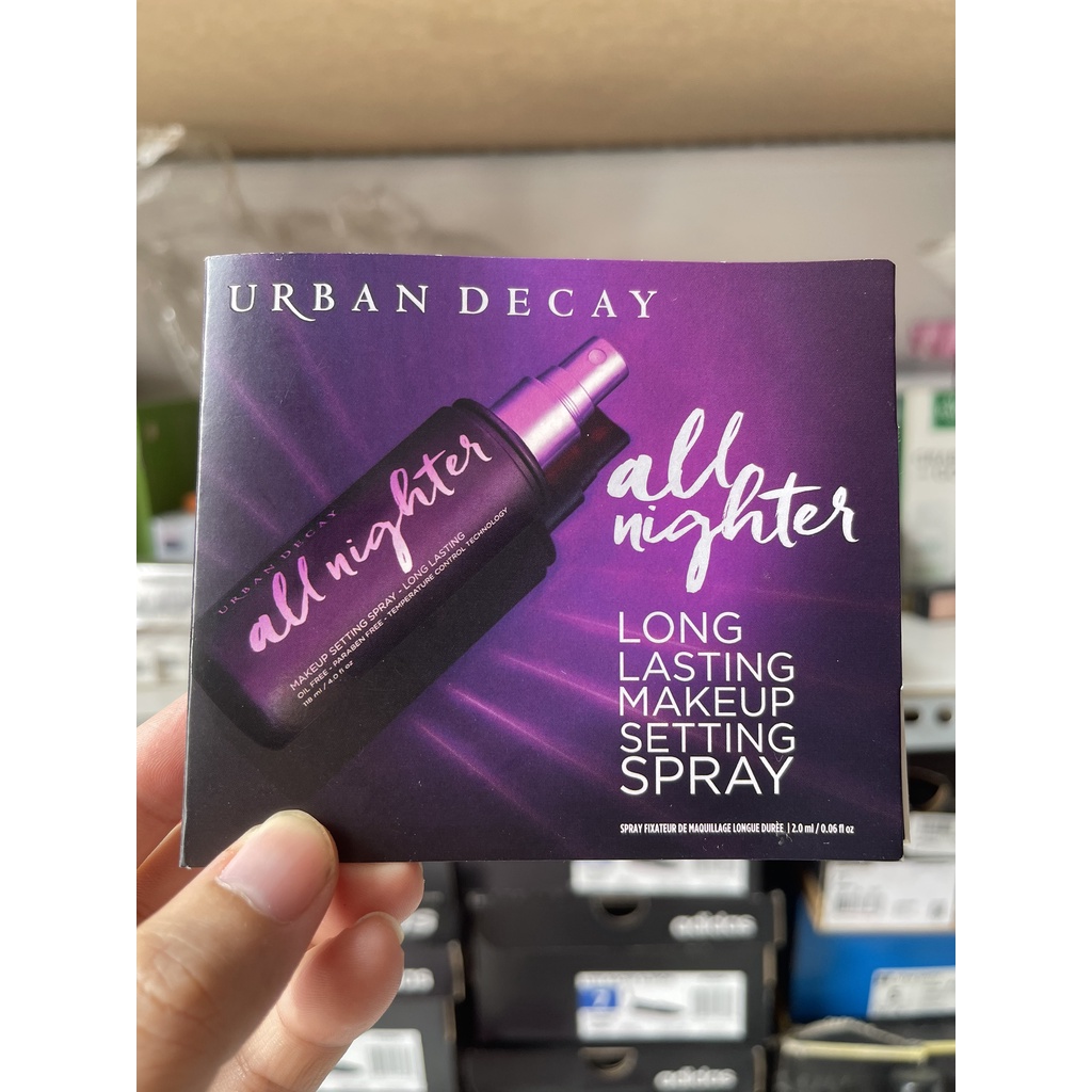 [ Sample dạng chai xịt 2ml ] Khóa Lớp nền Urban Decay All Nighter Makeup Setting Spray | BigBuy360 - bigbuy360.vn
