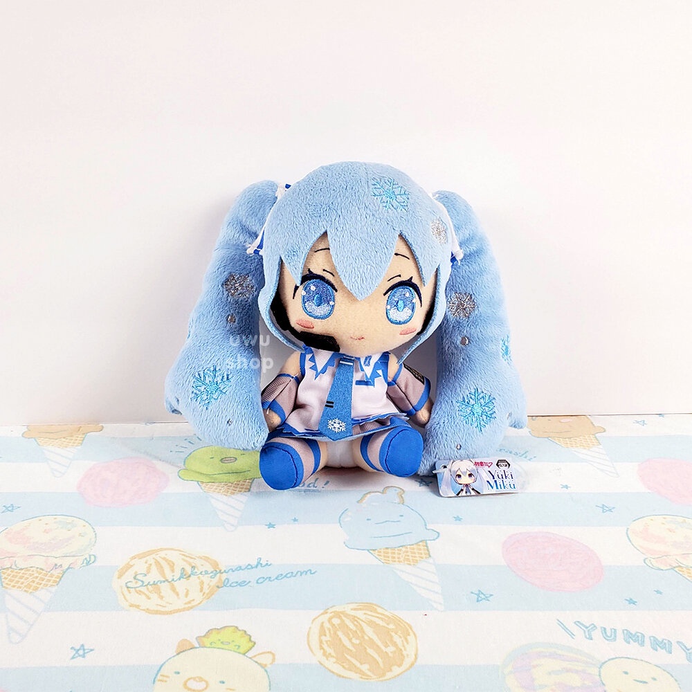 Gấu bông nhỏ Hatsune Miku 2010 Snow Miku Yuki VOCALOID Plush chính hãng Nhật Bản