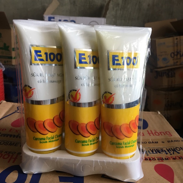Sữa rửa mặt E100 nghệ hạt 100g