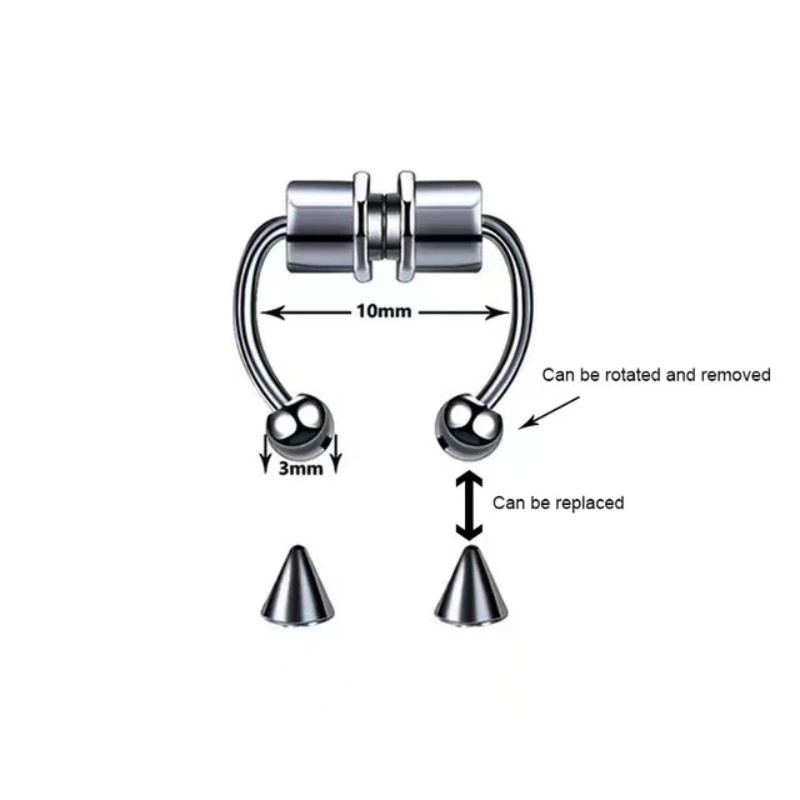 Khuyên Xỏ Mũi Không Xỏ Bằng Thép Không Gỉ Thời Trang Dành Cho Nữ