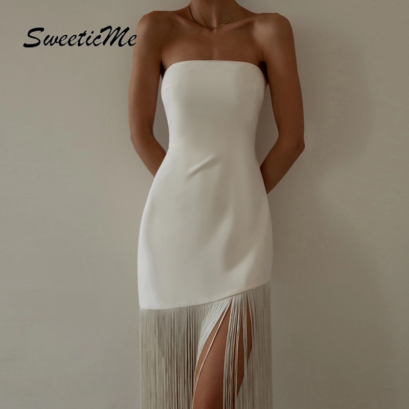 Đầm Ống Xẻ Tà Quyến Rũ Hàng Mới SweeticMe   Cho Nữ