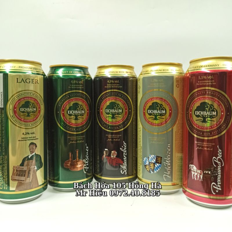 [Hỏa tốc] Bia cây sồi Eichbaur Lager 4,2% thùng 24 lon