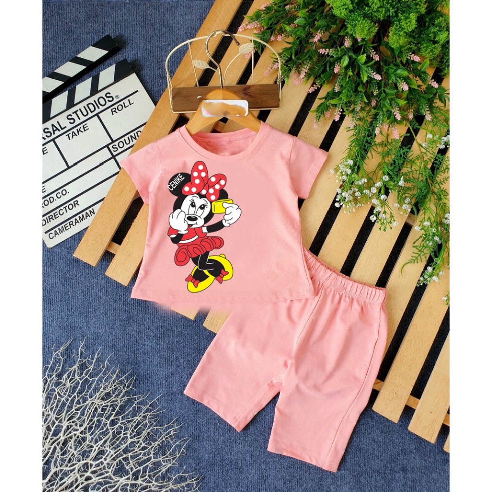 ( Khuyến mãi ) Combo 6 Bộ đồ hình mecki chụp ảnh xinh đẹp cho bé gái cho bé từ 6-28kg.BDBG49. .