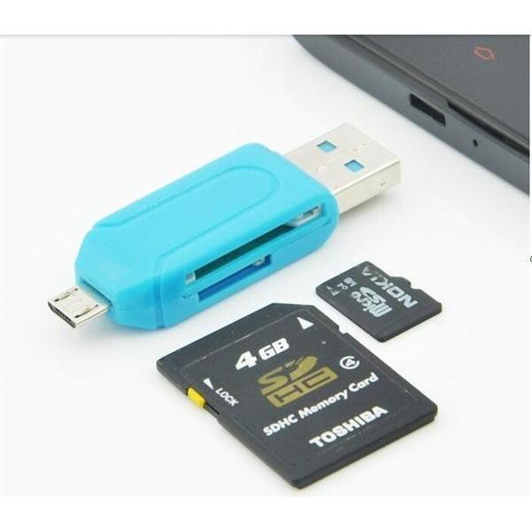 Đầu đọc thẻ nhớ Micro USB/USB OTG cho điện thoại và máy tính | BigBuy360 - bigbuy360.vn