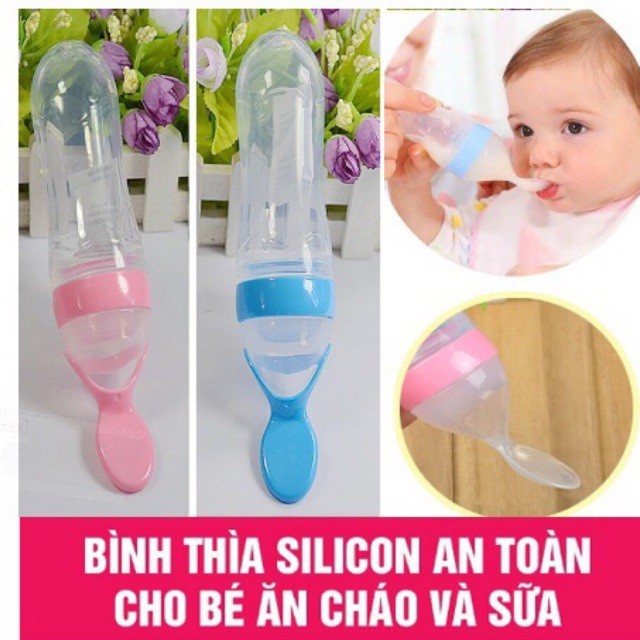 Bình Thìa Ăn Dặm Silicon Cho Bé Bin Shop