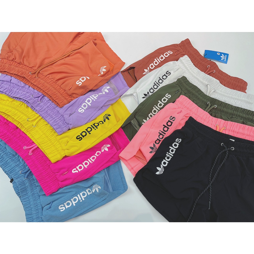 Quần Boxer 2 Lớp Thể Thao Nữ In Chữ, Có Túi Kéo 2 Bên, Chất Xi Dù